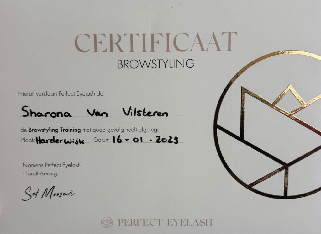 Afbeelding van het certificaat: Browstyling