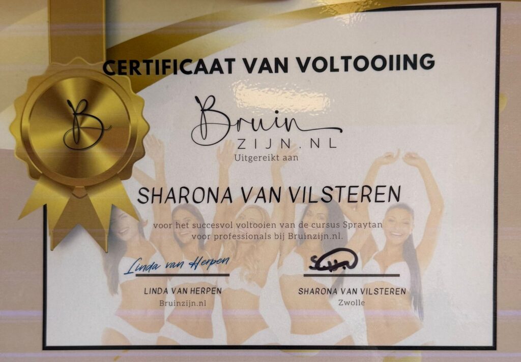Afbeelding van het certificaat: Spray Tan